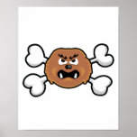 sasquatch Skull and Crossbones Poster