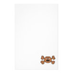 sasquatch Skull brown Crossbones Stationery Design