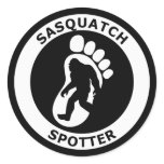 Sasquatch Spotter Round Stickers