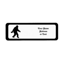 Sasquatch Squatchin' Silhouette Custom Return Address Label