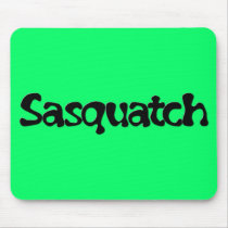 Sasquatch Text mousepads