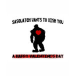 Sasquatch Valentines Day T Shirt Sasquatch Valentines Day T Shirt