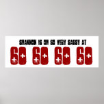 Sassy 60 Sixty Birthday Party Banner Custom Name Print