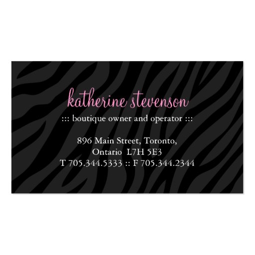 Sassy and Modern Cupcake Business Cards (back side)