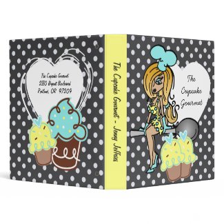 Sassy Blond Baker Recipe Binder binder