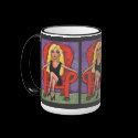 Sassy Blonde & Red Chair - mug