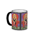 Sassy Blonde & Red Chair - mug