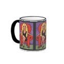 Sassy Blonde & Red Chair - mug