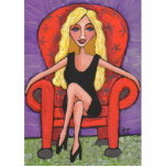 Sassy Blonde & Red Chair - Xmas ornament Photo Sculpture