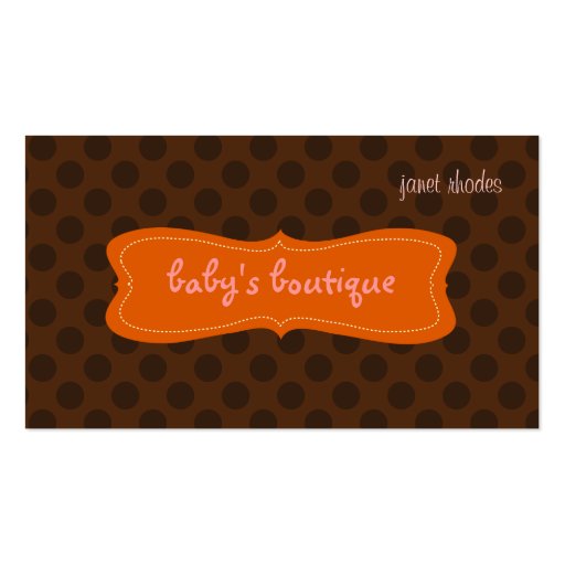 Sassy boutique, business cards (front side)
