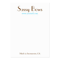 Sassy Bow & Jewelry Display Card business cards