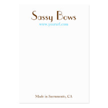 Sassy Bow & Jewelry Display Card Business Cards