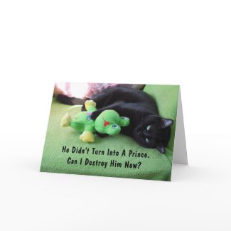 Sassy Cat & Froggy Friendship card