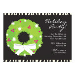 Sassy Christmas Party Invitation with Wreath