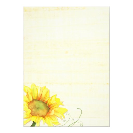 Sassy Country Sunflowers Rehearsal Dinner Invites