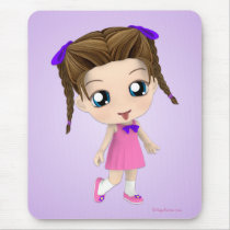 Sassy Cute Chibi Girl Mousepad