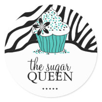 Sassy Decorative Zebra Stripes Bakery  Stickers