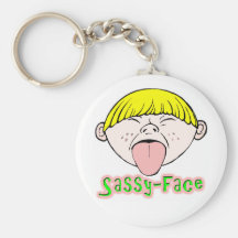 Sassy Face Boy Keychains