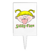 Sassy Face Girl Cake Pick