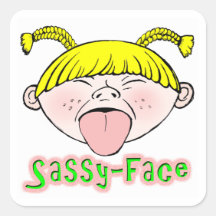 Sassy Face Girl Stickers
