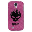 Sassy Flaming Skull Samsung Galaxy S4 Phone Case Galaxy S4 Cover