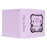 Sassy Floral Frame Binder, Purple