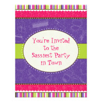 Sassy Girl Birthday Party Invitation