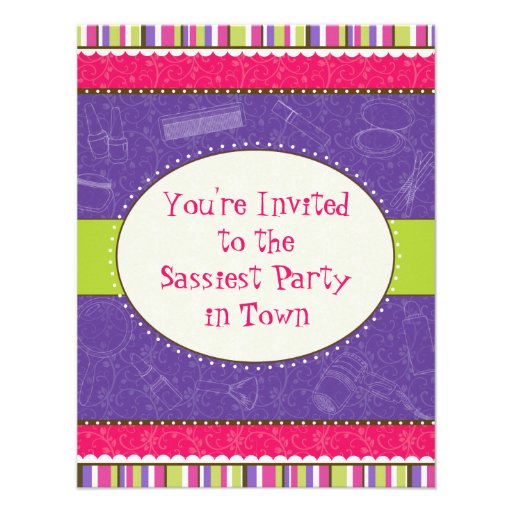 Sassy Girl Birthday Party Invitation