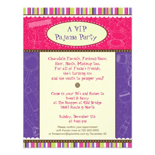 Sassy Girl Birthday Party Invitation