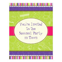 Sassy Girl Birthday Party Invitation