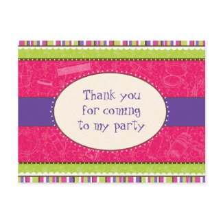 Sassy Girl Thank You Postcard postcard