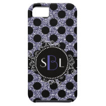 Sassy Glitz Purple Faux Glitter Polkadots iPhone 5 Covers