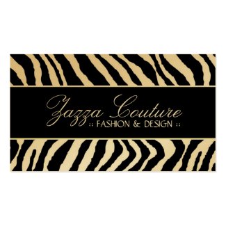 Sassy + Hip Zebra Print Business Card profilecard