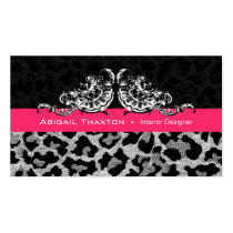 Sassy Leopard Scallop - Animal Print Designer Business Cards