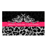 Sassy Leopard Scallop - Animal Print Designer business cards