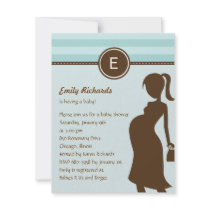 Sassy Mom Baby Shower Invitation - Blue