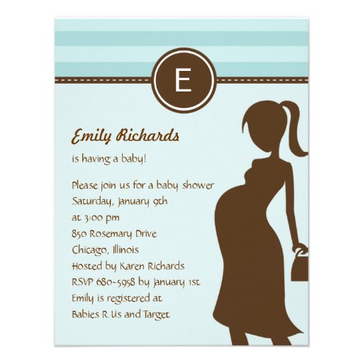 Sassy Mom Baby Shower Invitation - Blue from Zazzle.com