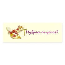 Sassy MySpace or Yours Skinny Profile Card business cards