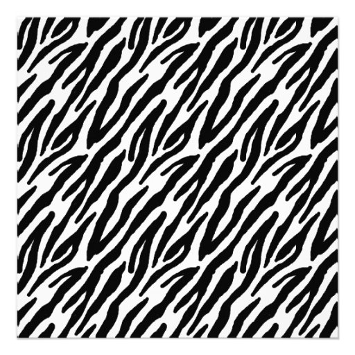 Sassy Pink and Black Zebra Print Announcements