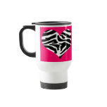 Sassy Posh Pink & Zebra Heart Mug mugs