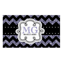 Sassy Purple Glitter Look Ladies Any Profession Business Card Template