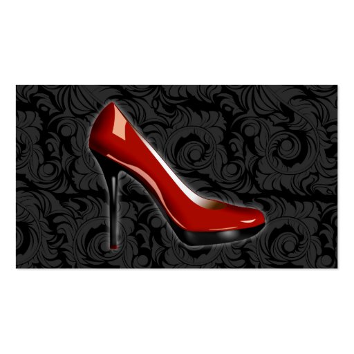 Sassy Red Shoe Business Card Templates (back side)