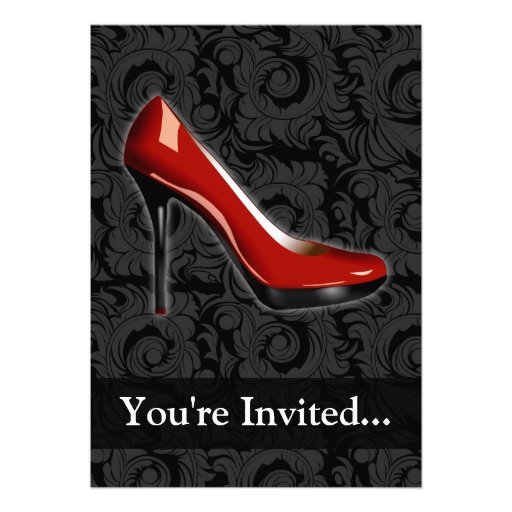 Sassy Red Shoe Invitation