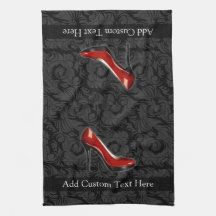 Sassy Red Shoe Kitchen Towel