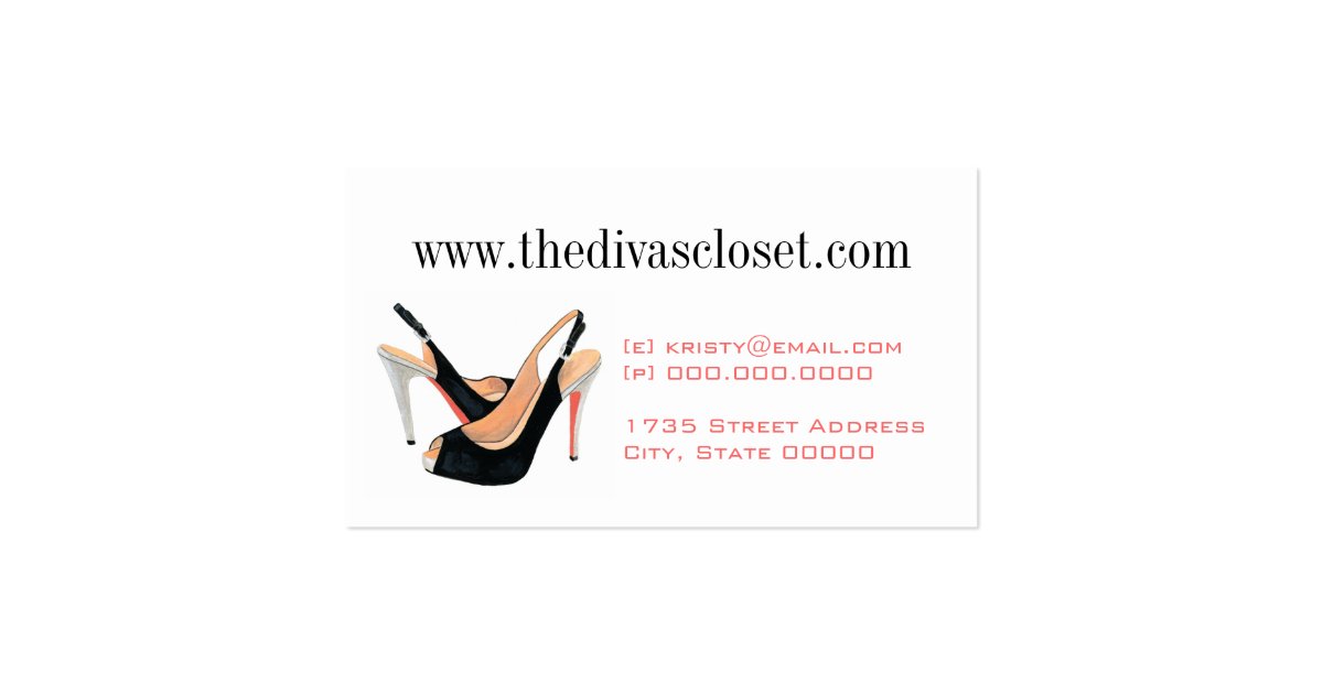 Sassy Shoes Business Card Zazzle