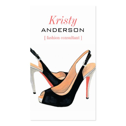 Sassy Shoes Business Card (front side)