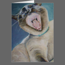Sassy Siamese Cat Note Card cards