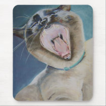 Sassy Siamese Cat on a Mouse Pad mousepads