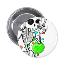 Sassy skeleton series pinback button