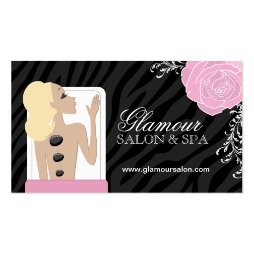 Sassy Spa Business Cards (front side)